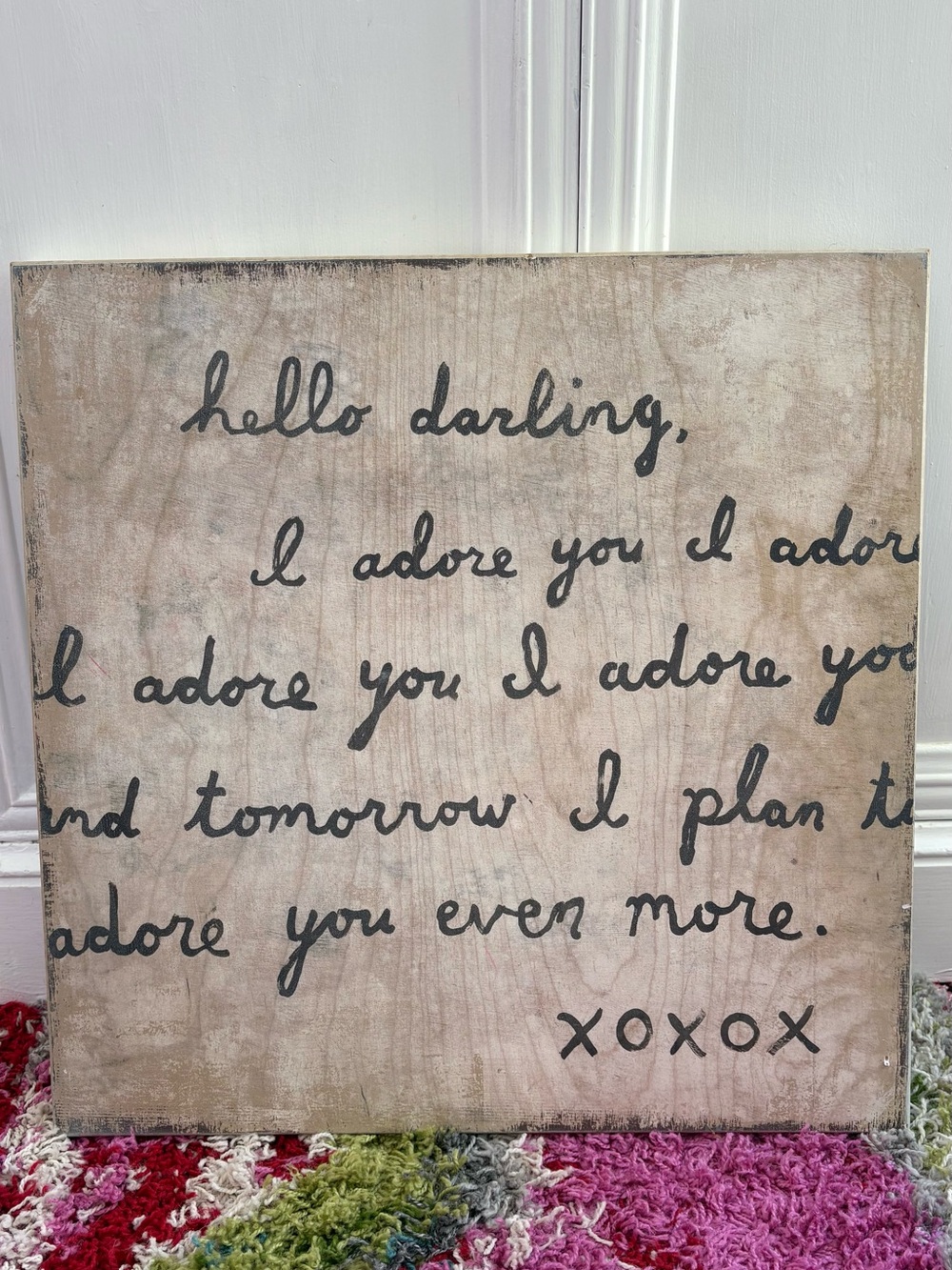 Sugarboo & Co for Target Handwritten "Hello Darling" Wall Art 20”x20”